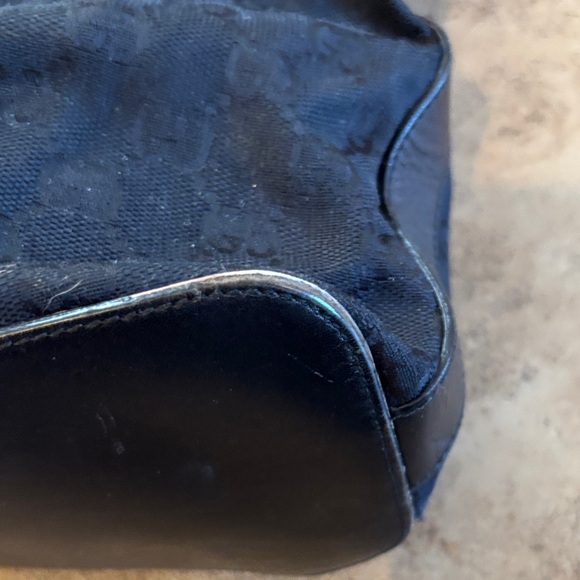 Vintage Authentic Gucci GG monogram canvas black leather shoulder bag/Tom Ford🌟 - Picture 10 of 16